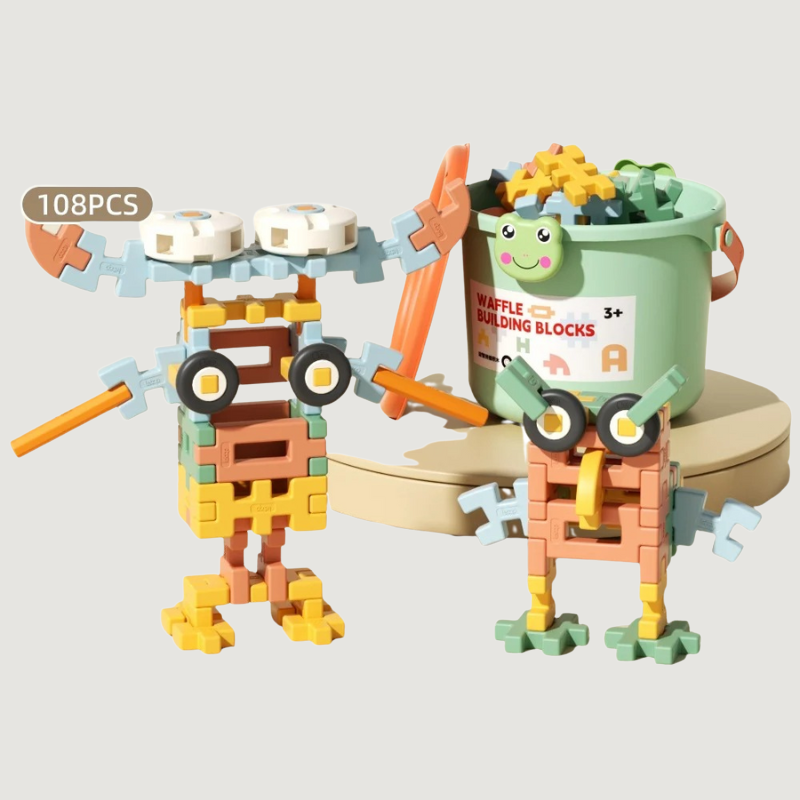 Großes Bausteine Set für Kinder – Lernspielzeug zur Förderung von Kreativität, Logik & Feinmotorik