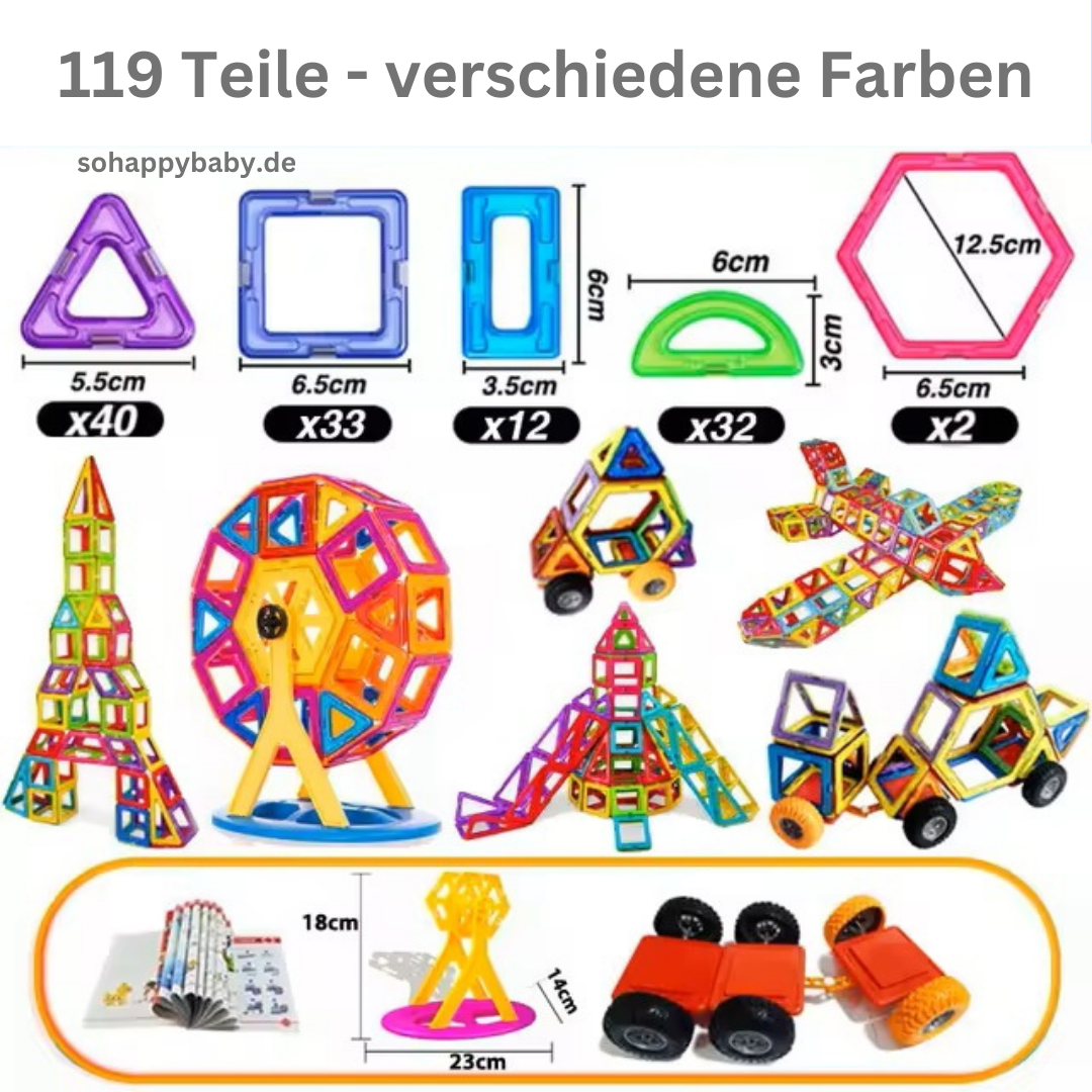 Großes Paket magnetische Bausteine