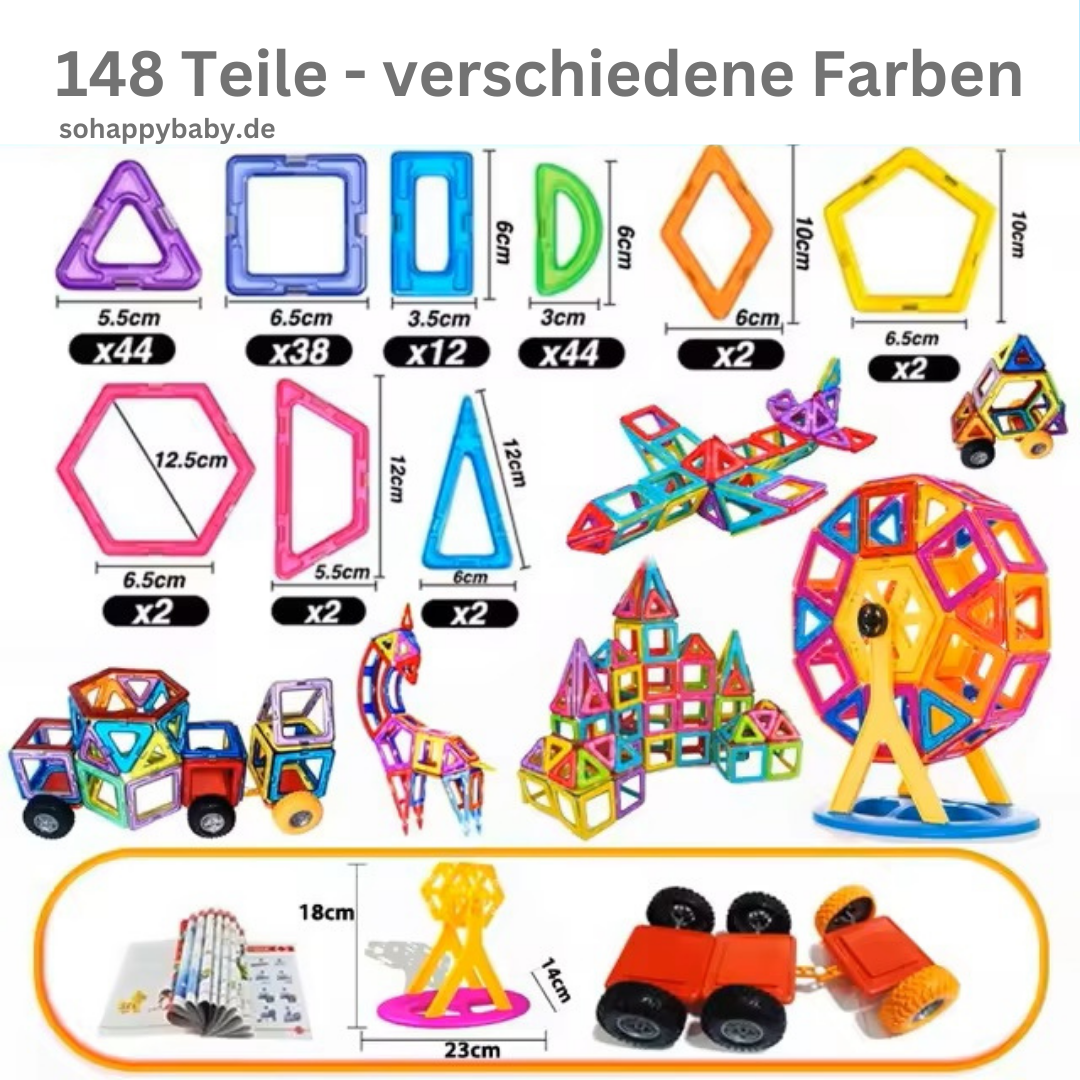 Großes Paket magnetische Bausteine