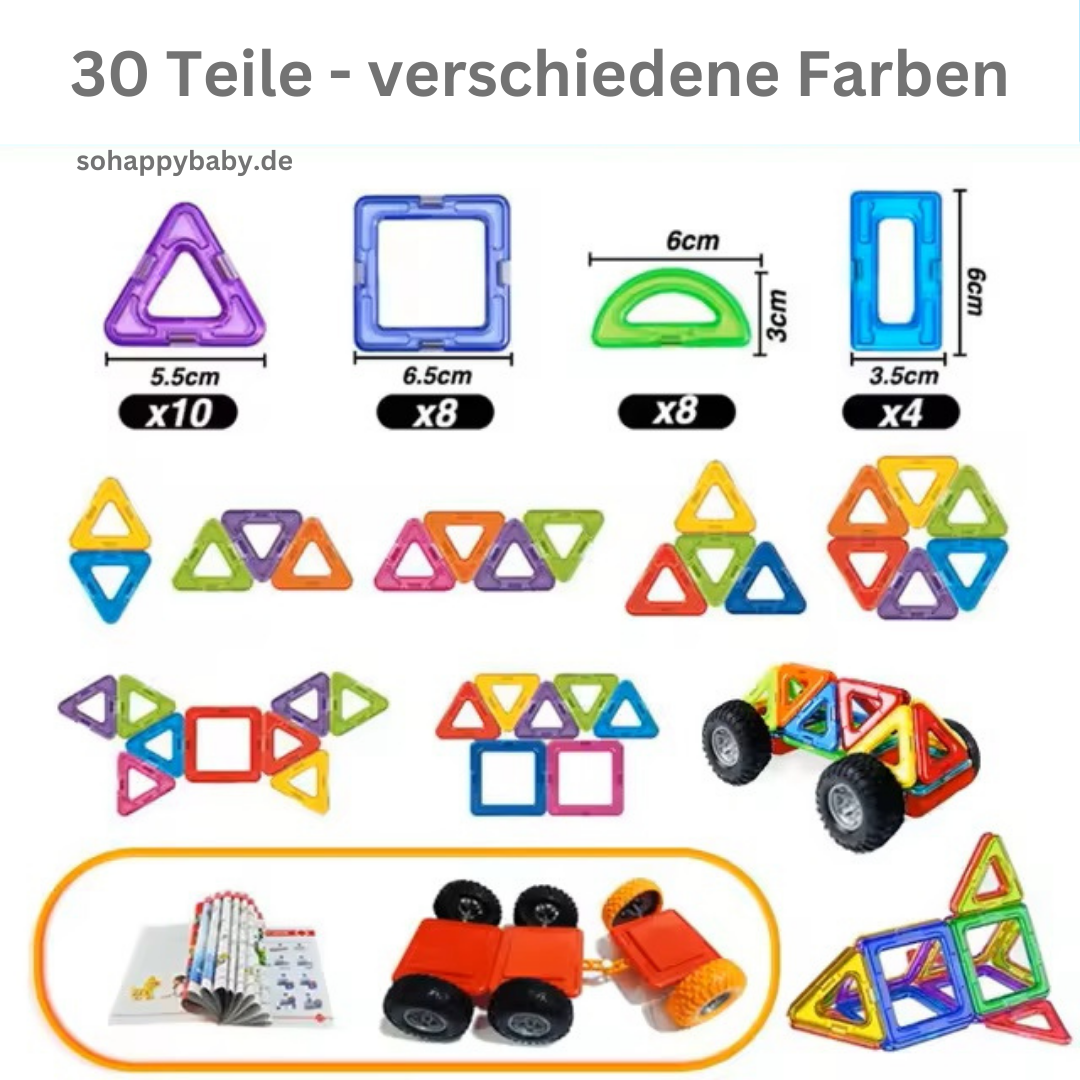 Großes Paket magnetische Bausteine