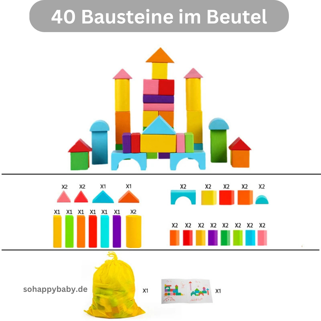 Montessori Holzbausteine für Kinder – Kreatives Lernspielzeug aus Holz