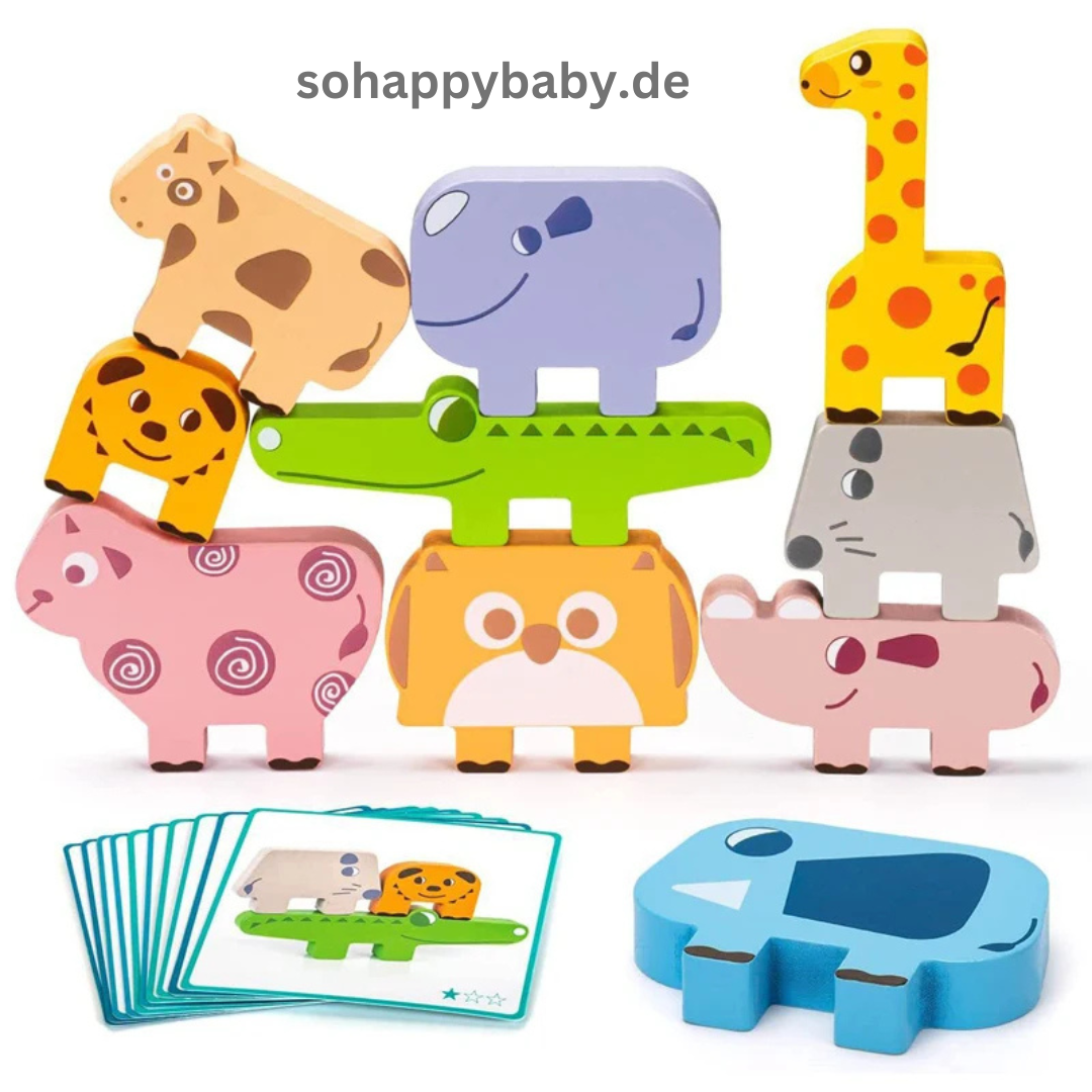 Montessori Bunte Tier Bausteine – Kinder Spielzeug für Kreativität, Feinmotorik & Lernen