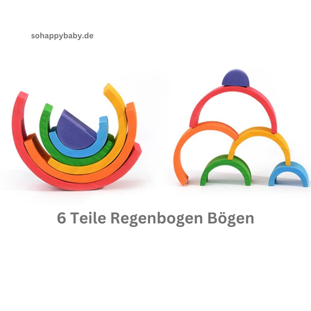 Regenbogen-Holzspielset
