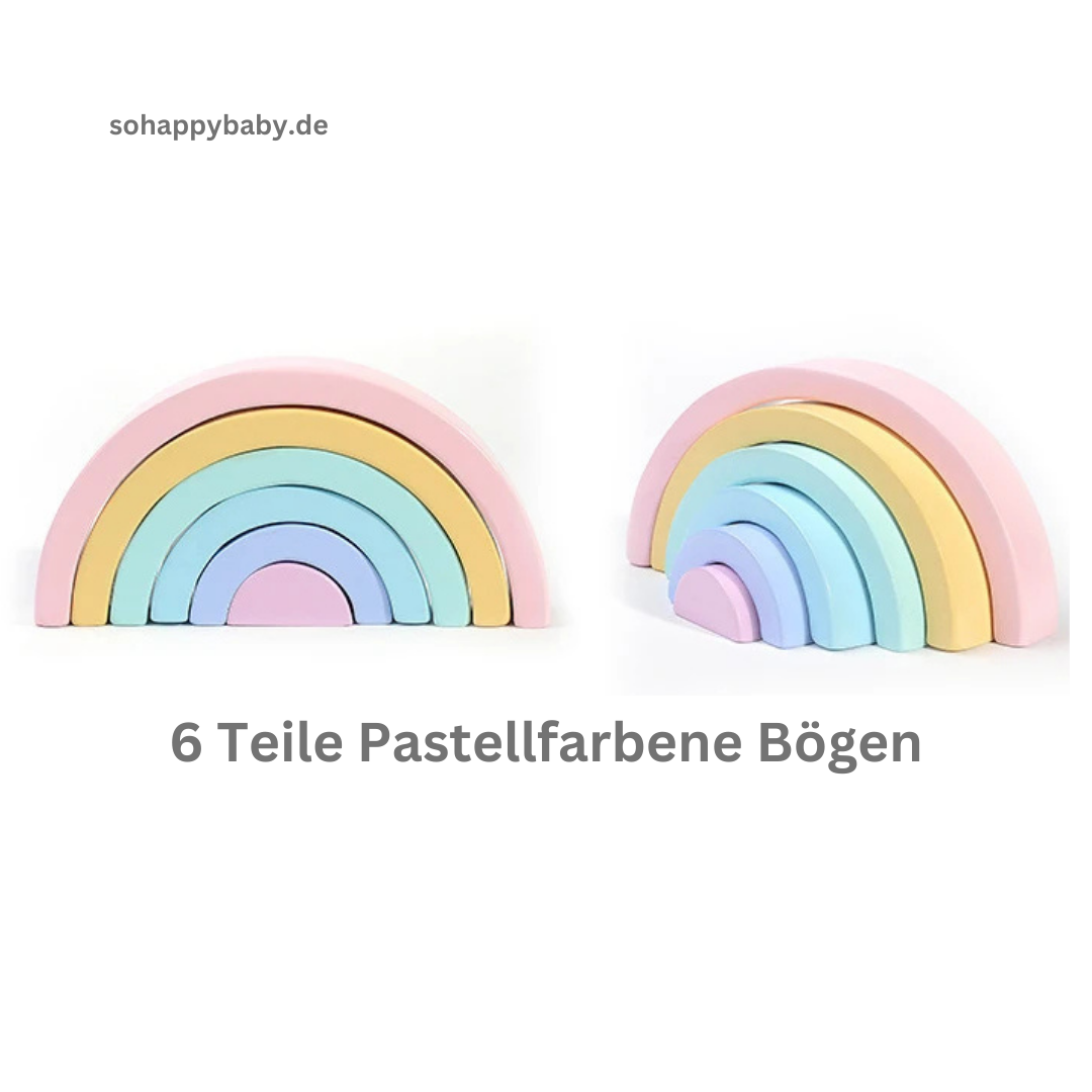 Regenbogen-Holzspielset