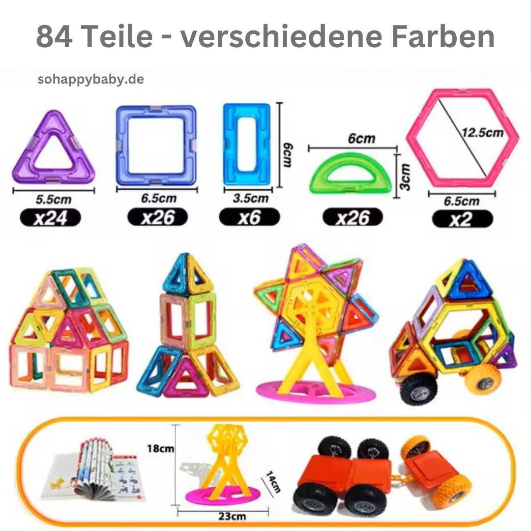 Großes Paket magnetische Bausteine
