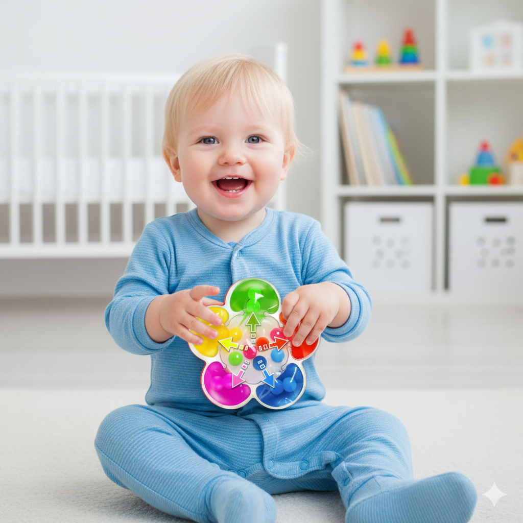 Farb-Freund | Beruhigendes Lernspiel mit elastischen Perlen