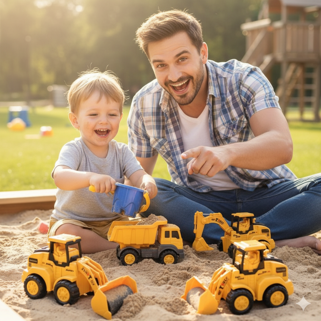 Baufahrzeuge Spielset | Action & Fantasiereisen für Kinder