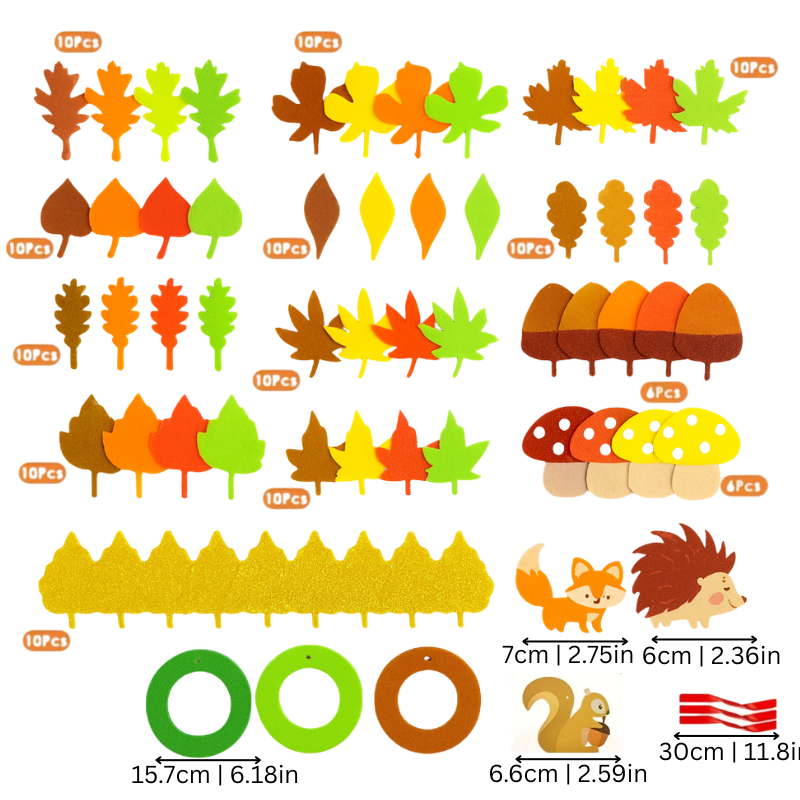 Kreatives Filz-Bastelset: Ganzjährige Deko von Halloween bis Weihnachten – Fördert Feinmotorik & Fantasie