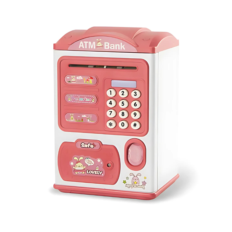 Kinder-Bank | Interaktive Spardose mit Fingerabdruck & Licht