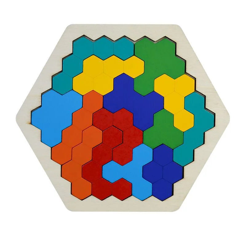 Hexagon Puzzle – Kinder Lernspielzeug für Kreativität, Logik & Feinmotorik