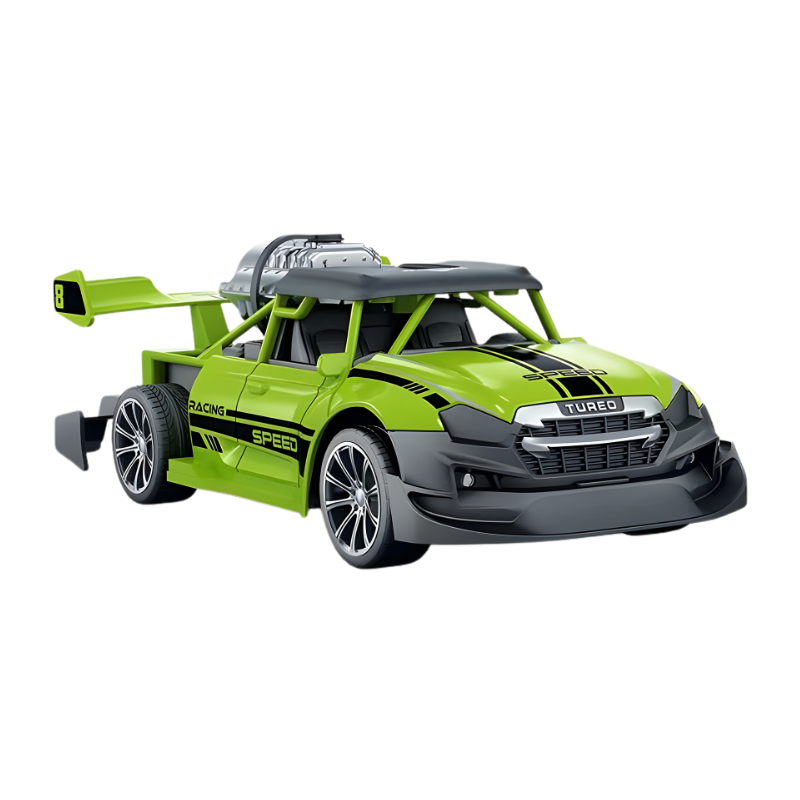 FLITZEN RC Stunt Racer Polizei | Ferngesteuertes Auto mit Nebelspray "Nitro" Effekt | 360° Drehung & LED Licht