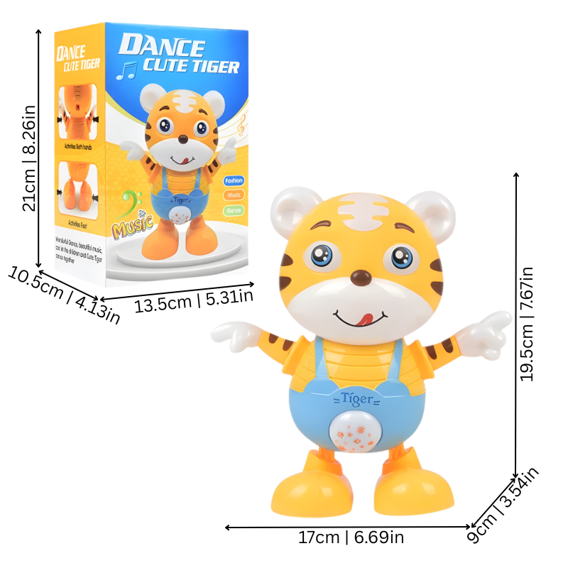 Fröhlicher Musik-Tiger – Tanzt & singt mit bunten Lichtern – Lachen und Kichern garantiert