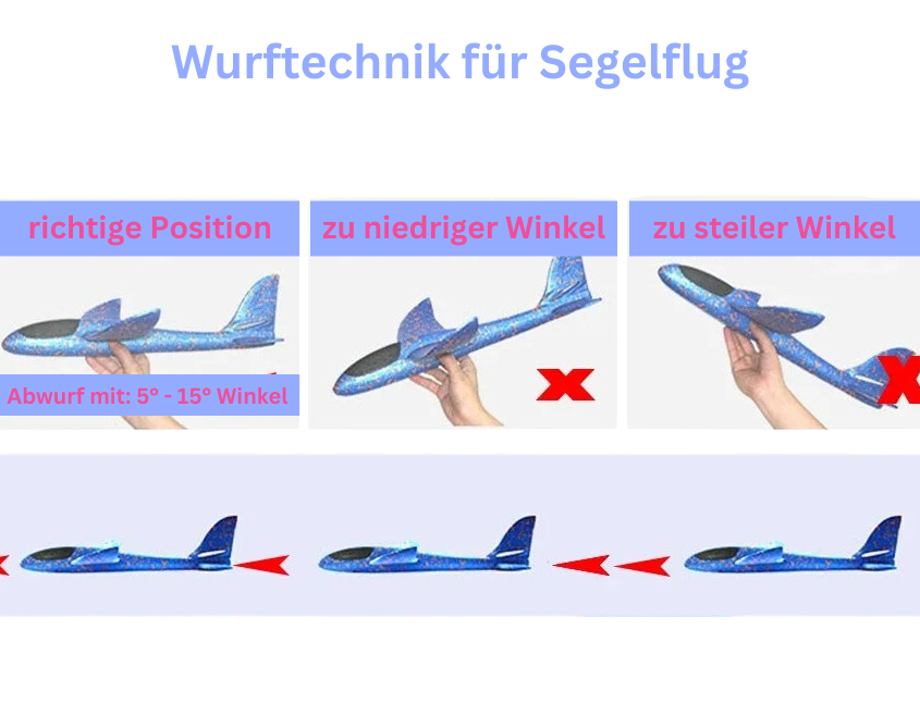 Segelflieger mit 50 cm Spannweite