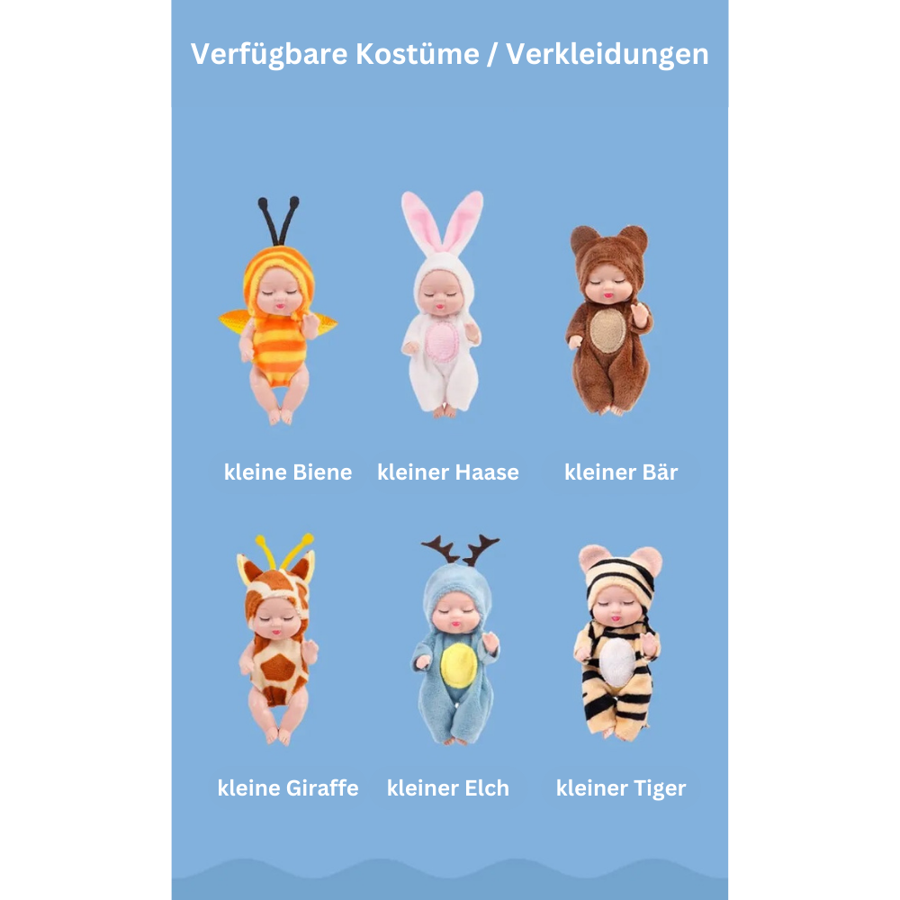 6 Stück Süße Puppen – Kinder Spielzeug für Rollenspiel, Fantasie & Kreativität