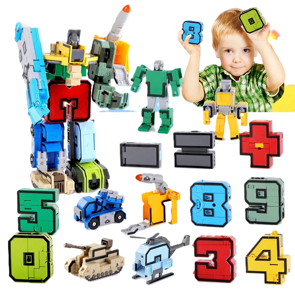 10 Stück Zahlen Bausteine – Montessori Lernspielzeug für Kinder zum Zählen, Stapeln & Farbenlernen