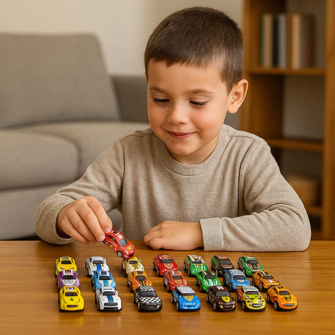 Adventskalender mit 24 Spielzeugautos für Kinder – tägliche Überraschung & festlicher Spielspaß | Rasante