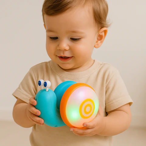 Interaktives Laufspielzeug Schnecke mit Licht & Musik – fördert erste Schritte, Gleichgewicht & Koordination