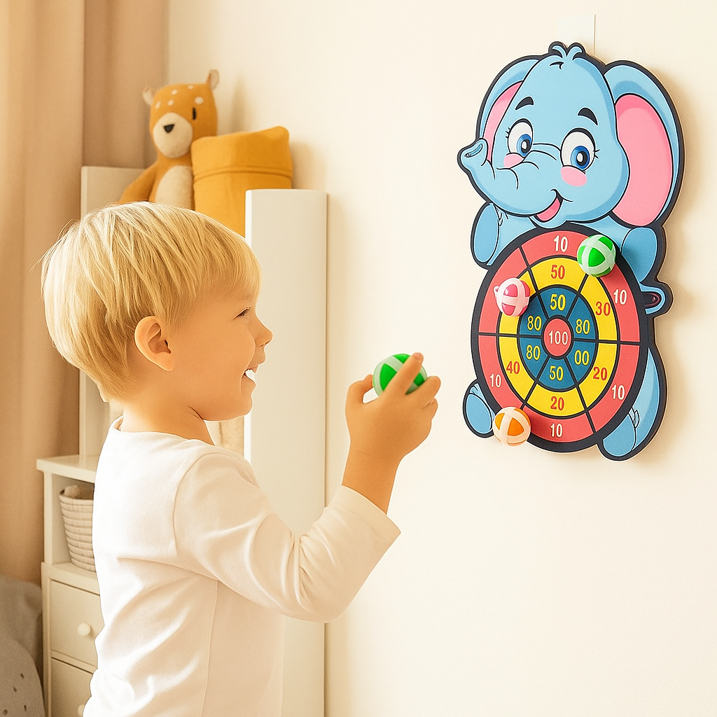 Klettball Wurfspiel für Kinder | Sicher & Weich | Pädagogisches Lernspielzeug | Fördert Koordination & Konzentration