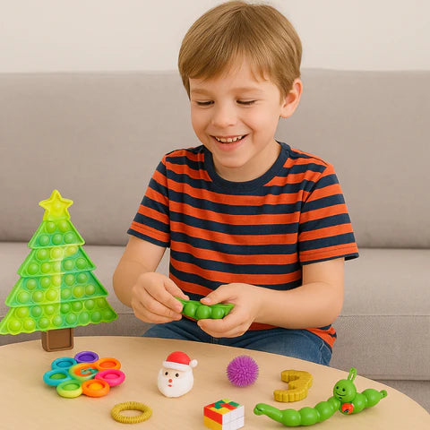 Sensorischer Adventskalender mit 24 Fidget-Spielzeugen – tägliche Entspannung & Spaß