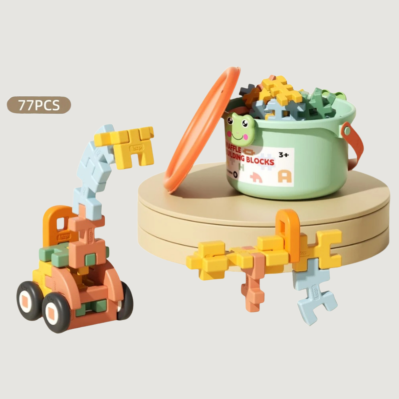 Großes Bausteine Set für Kinder – Lernspielzeug zur Förderung von Kreativität, Logik & Feinmotorik