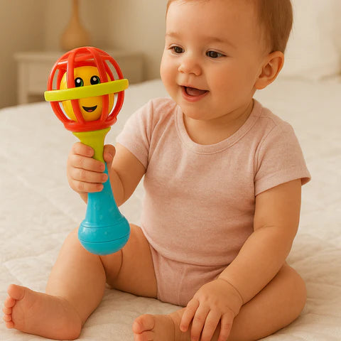 Musikalische Baby-Rasseln für frühes Lernen & Zahnungshilfe | Singsong 4er-Set