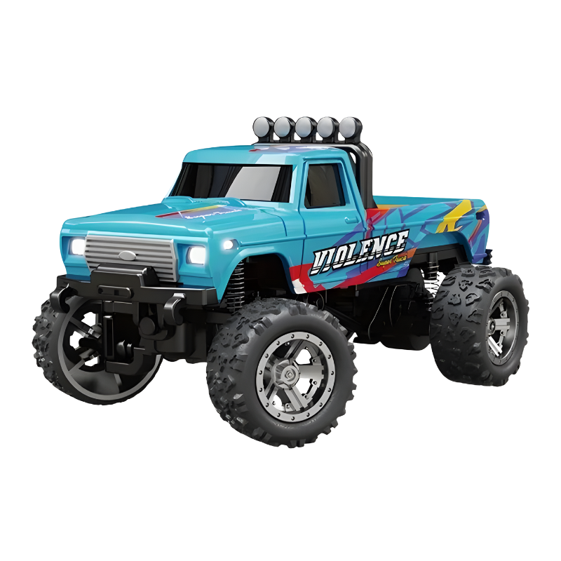 Mini RC Monstertruck: Metall-Chassis, High-Speed, LED-Licht – Ultrakompakt & Präzise Steuerung