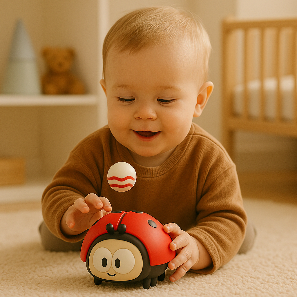Marienkäfer Luftballon Spielzeug für Babys – Lustiges Krabbel- & Lernspielzeug