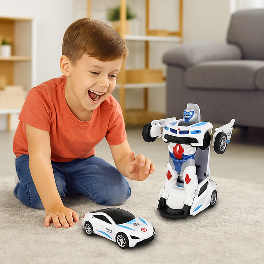 Transformierendes 2-in-1 Auto-Roboter Spielzeug mit Licht & Sound für Kinder
