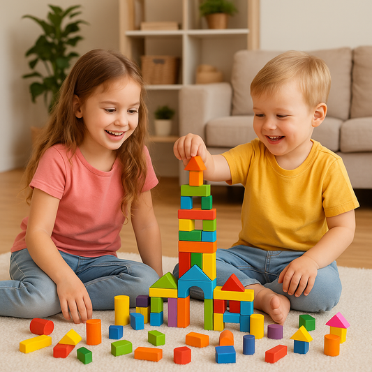 Montessori Holzbausteine für Kinder – Kreatives Lernspielzeug aus Holz