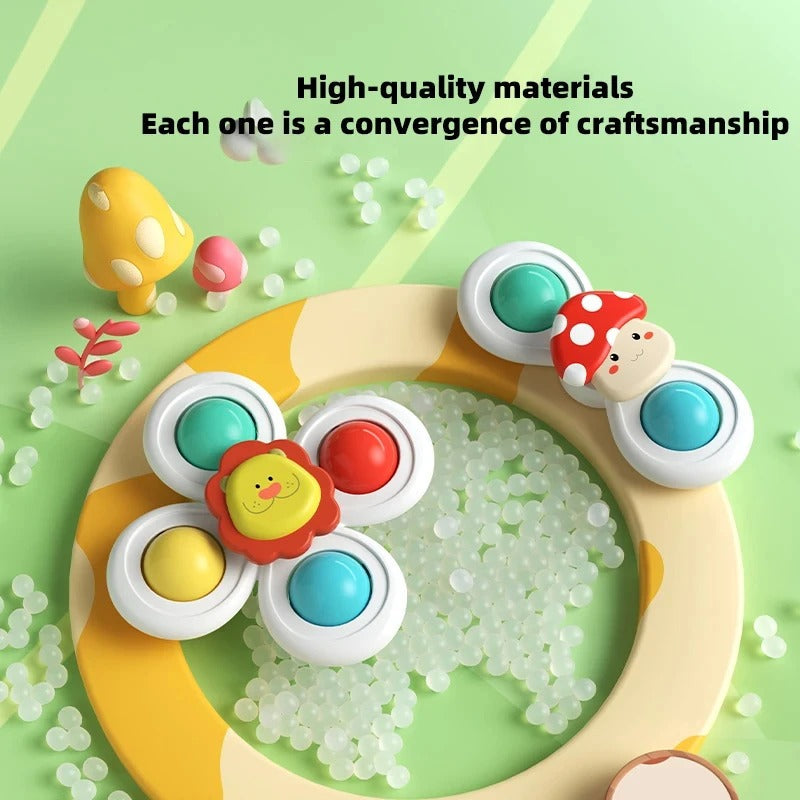 Interaktives Drehspielzeug Kleinkind | Wurf- und Fallsicheres Babyspielzeug | Fördert Greifen & Hand-Auge-Koordination