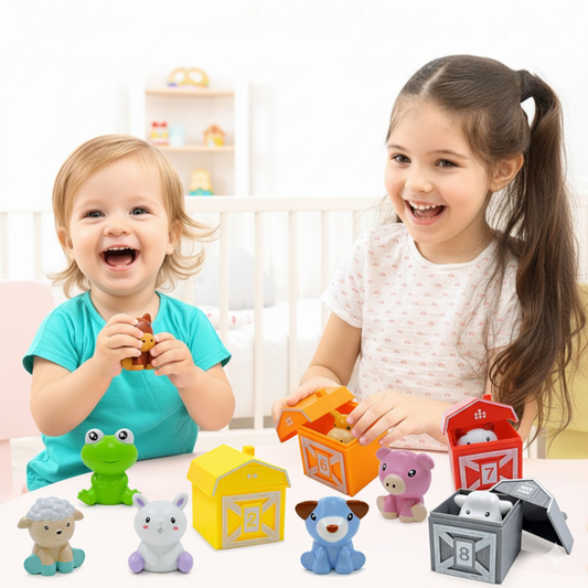 Montessori KidFarm Bauernhof Tiere Lernset für Kleinkinder | Fördert Kognitive Entwicklung & Zählen | Robust & Sicher