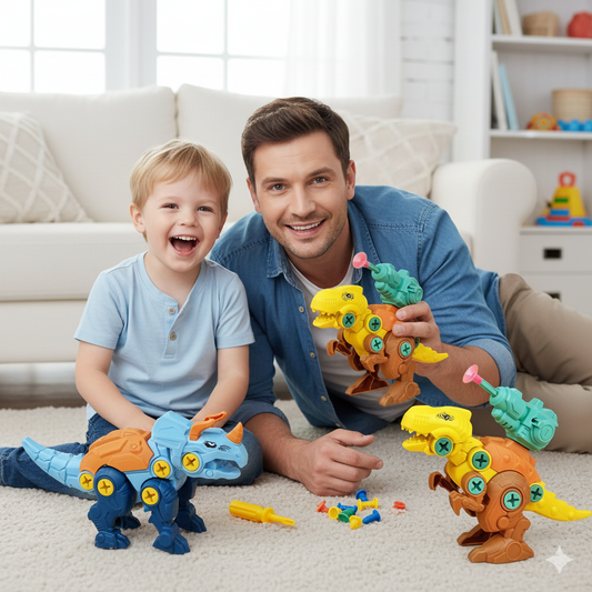 Dino-Abenteuer | Dinosaurier-Bauset mit Schraubendreher