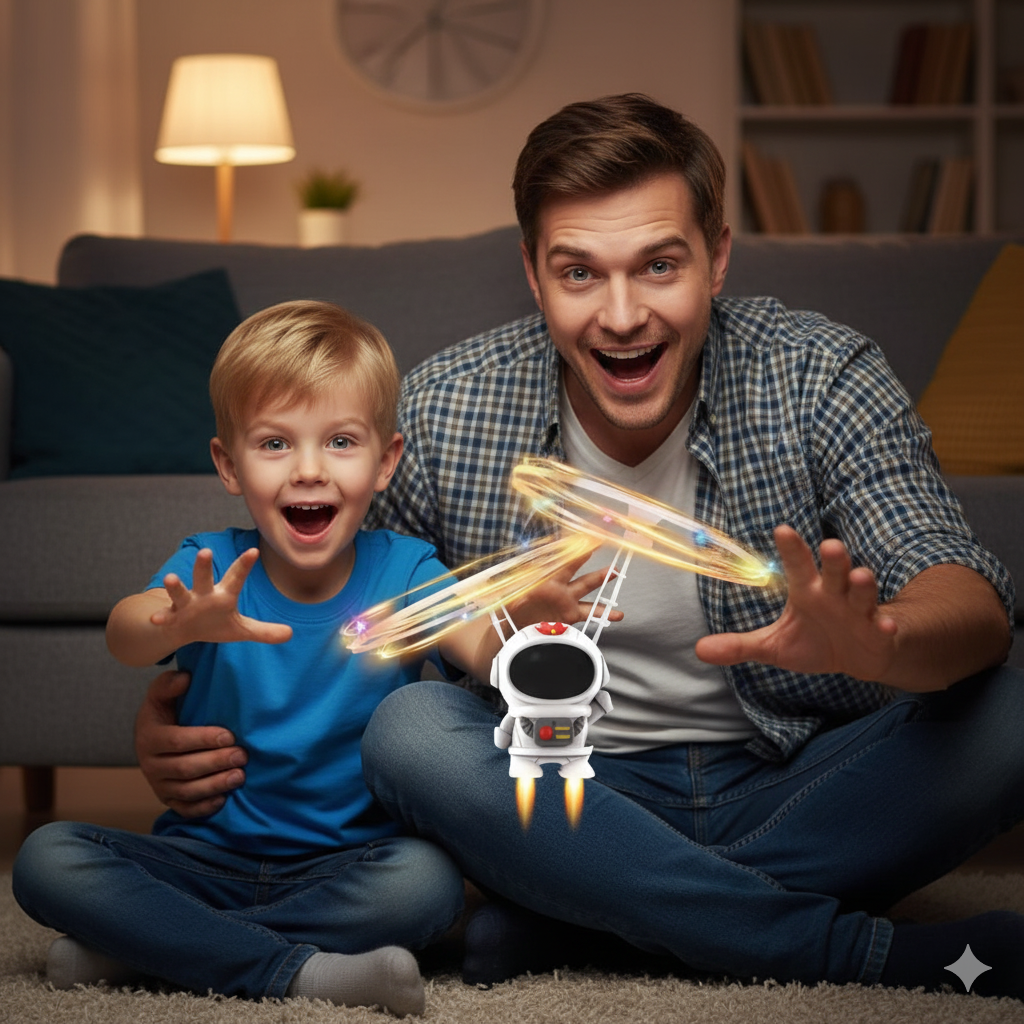 Fliegender Astronaut mit Bewegungssensor | Interaktives RC-Spielzeug für Kinder | Schwebt über der Hand