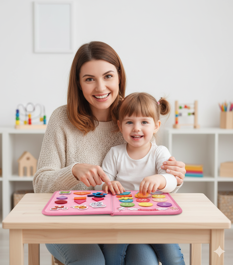 Montessori Lernbuch – Kinder Lernspielzeug für Zahlen, Buchstaben & Kreativität