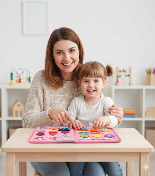 Montessori Lernbuch – Kinder Lernspielzeug für Zahlen, Buchstaben & Kreativität
