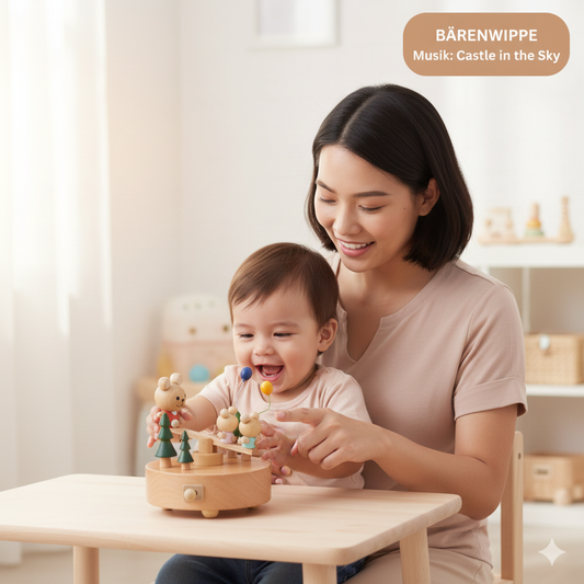 Spieluhr aus Holz – Baby & Kinder Spielzeug für Beruhigung, Schlaf & Frühförderung