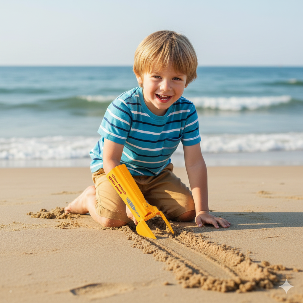 Buddel-Meister | Mini-Bagger-Schaufel für Sand & Strand