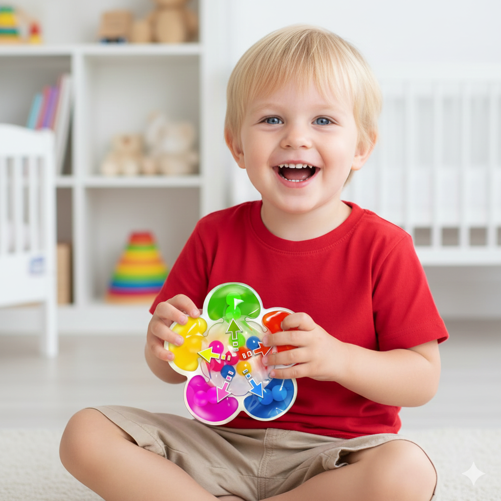 Farb-Freund | Beruhigendes Lernspiel mit elastischen Perlen