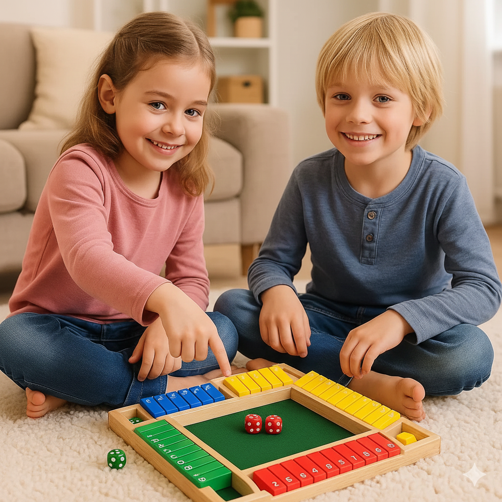 Classic Shut The Box Dice Game – Fun Family & Travel Game for 2–4 Players