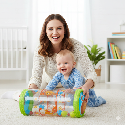 Krabbel-Star | Aufblasbare Krabbelhilfe mit Glockenspiel