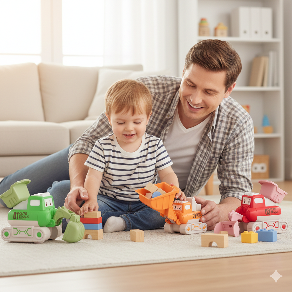 Bau-Flitzer | Robuste Push-and-Go Baufahrzeuge für Kinder