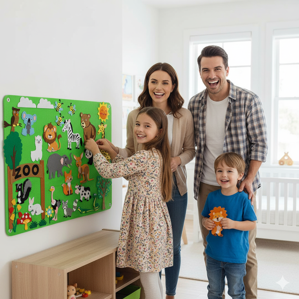 Filz Abenteuer für Kinder | Zoo, Bauernhof & Weltraum