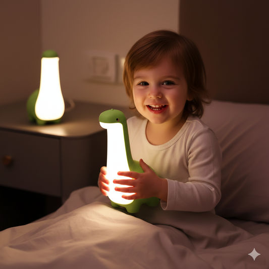 SchlafLicht Dino-Lampe | Warmes Schlummerlicht für Kinder