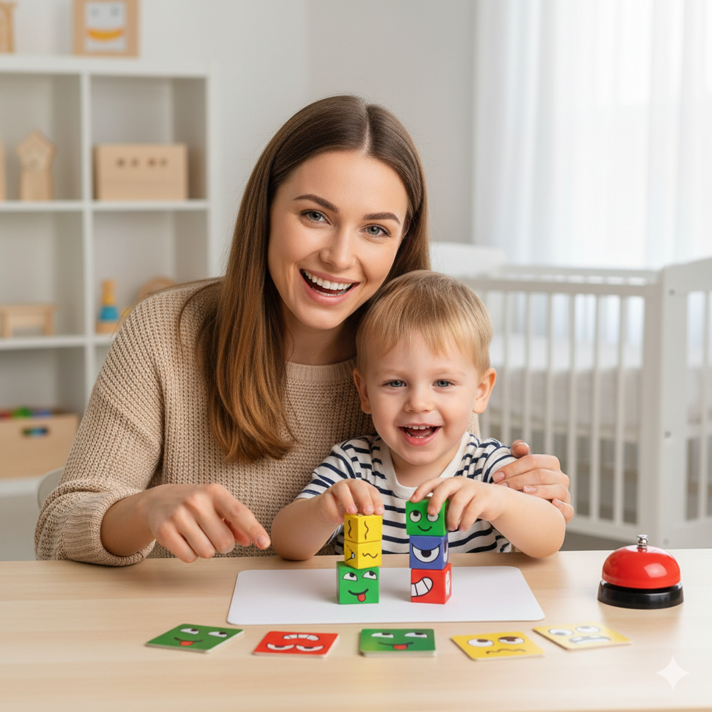 Emoji Würfel Lernspiel Kinder | Pädagogisches Puzzle zur Förderung von Logik & Problemlösung | Bildschirmfrei