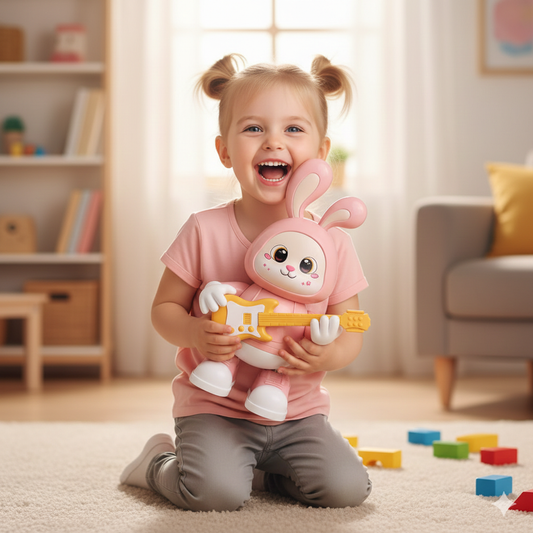 Klang-Hase | Tanzender Musik-Hase mit Gitarre & LED-Licht