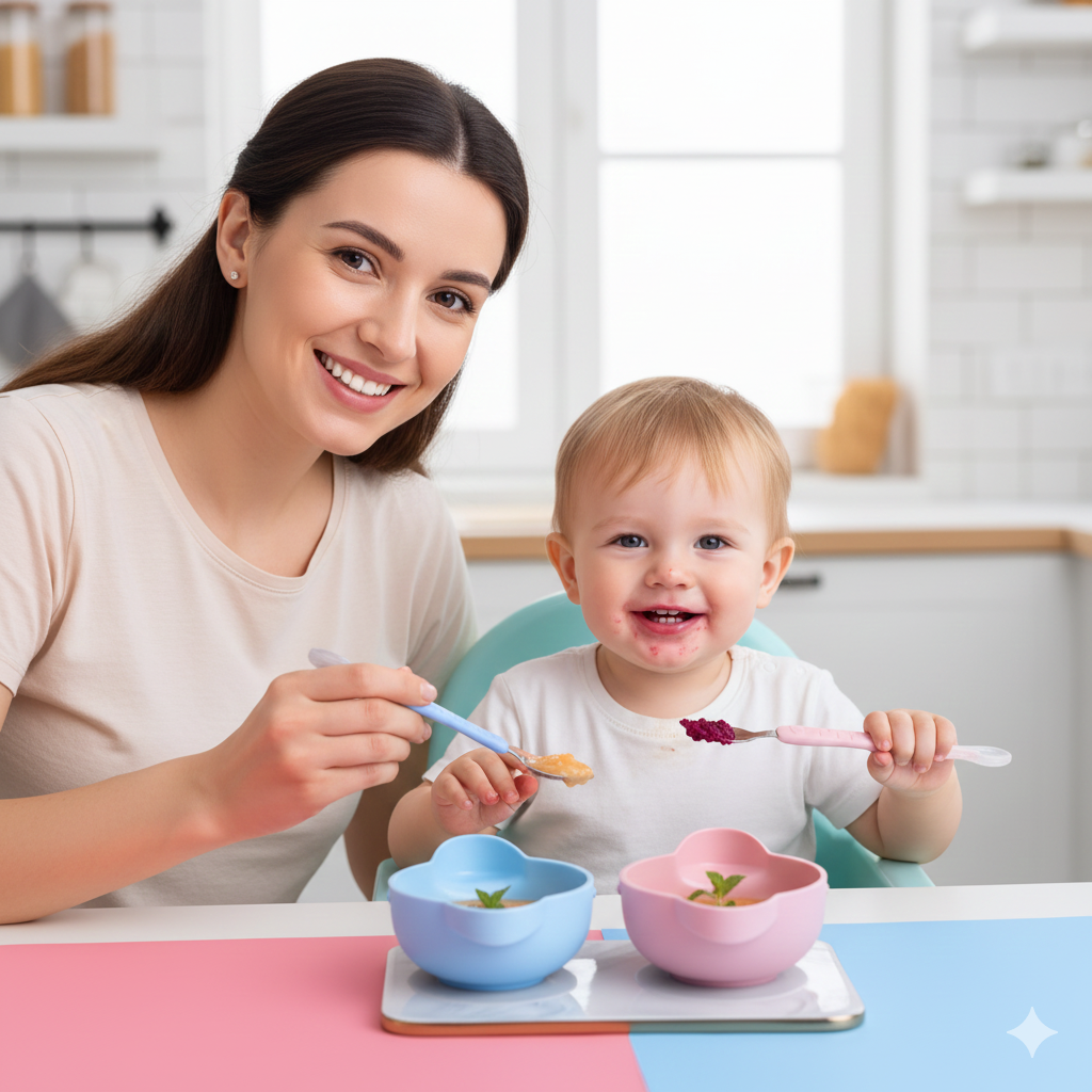 Baby-Löffel | Ergonomisches Lernbesteck für kleine Hände