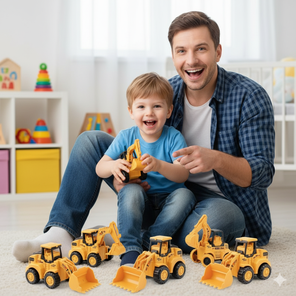 Baufahrzeuge Spielset | Action & Fantasiereisen für Kinder