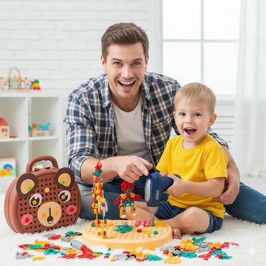 Bausatz Kinder 203 Teile | Kreativ-Werkzeugkasten | Praktisches Lernen & Problemlösung