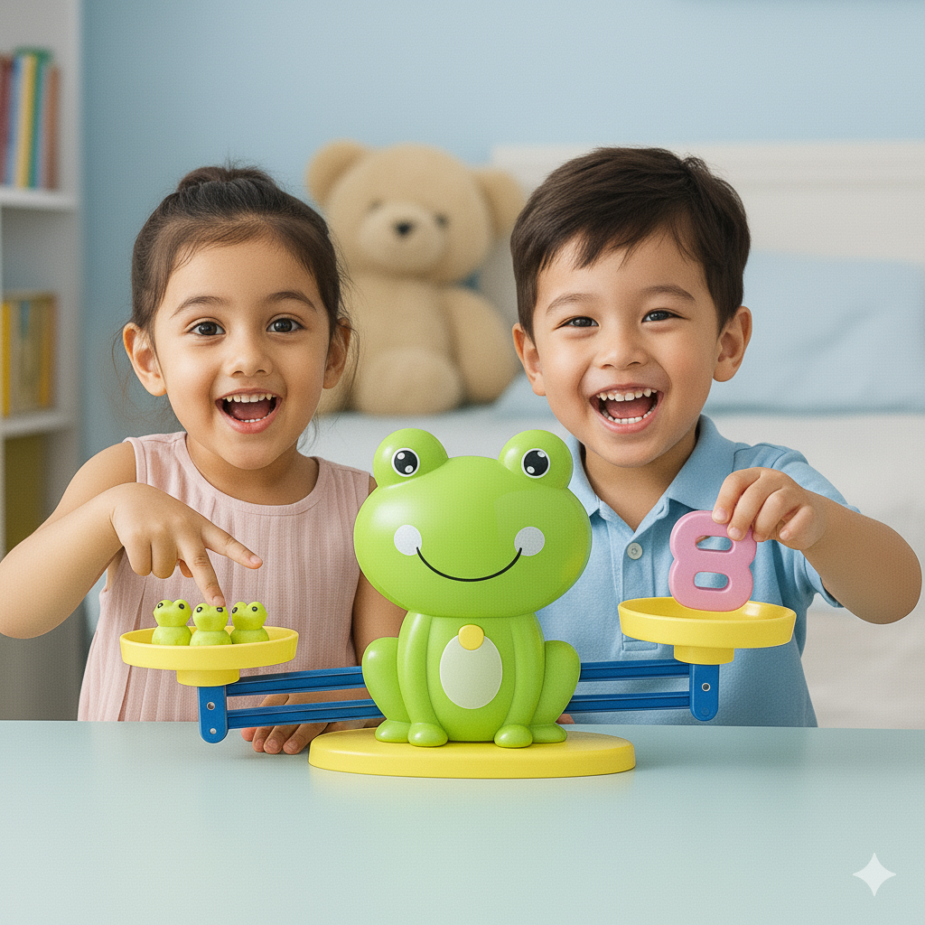 Frosch Waage Lernspiel für Kinder | Interaktives Rechnen Spiel | Zahlen, Mengen & Gewicht verstehen