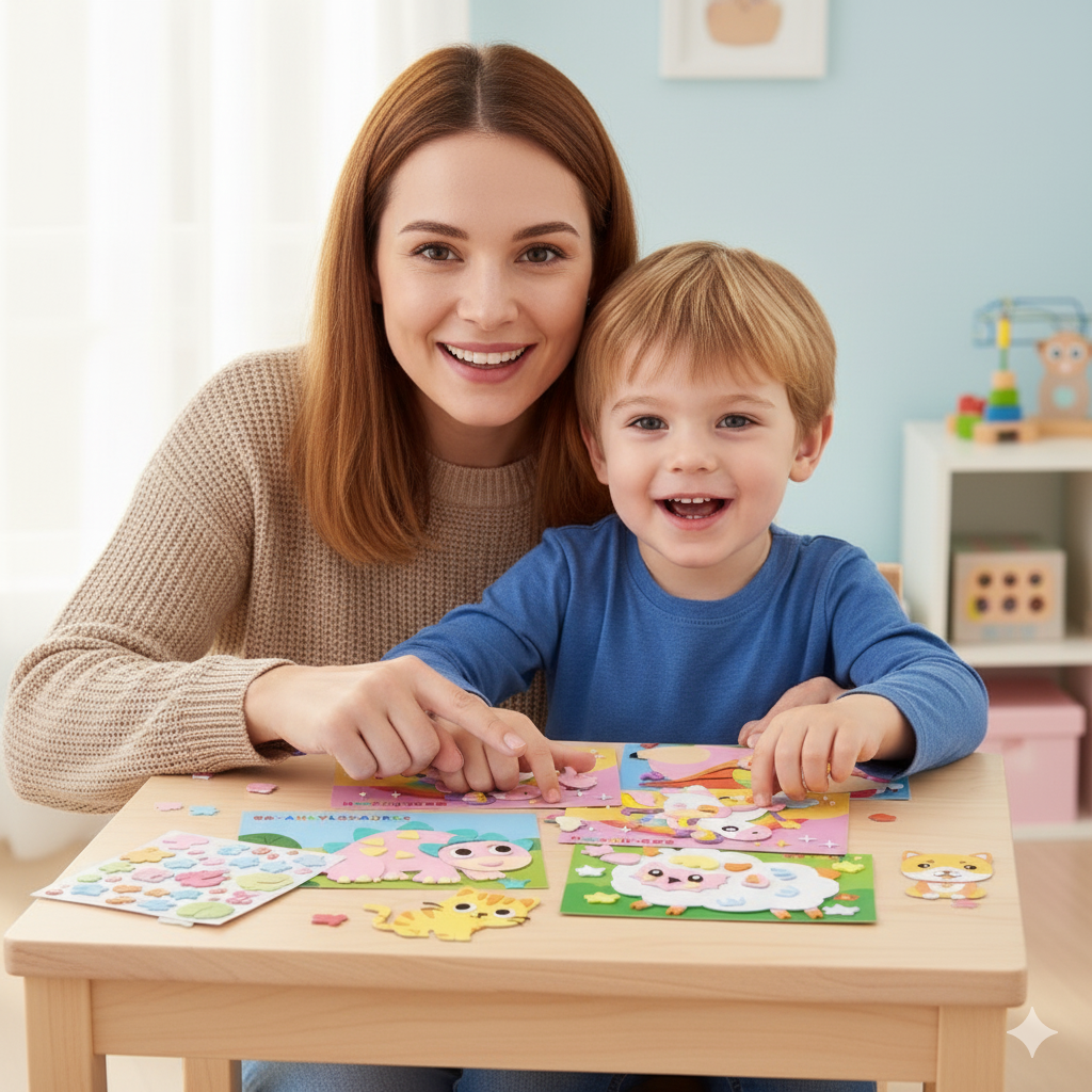 Kreatives Sticker Bastel Set für Kinder